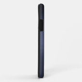 ダークブルーつや消しアルミメタルルックモノグラム Case-Mate iPhoneケース (裏面/右)