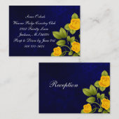 ダークブルーとイエローローズ結婚ズ エンクロージャーカード (正面/裏面)