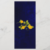 ダークブルーとイエローローズ結婚ズ メニュー (裏面)