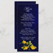 ダークブルーとイエローローズ結婚ズ メニュー (正面/裏面)