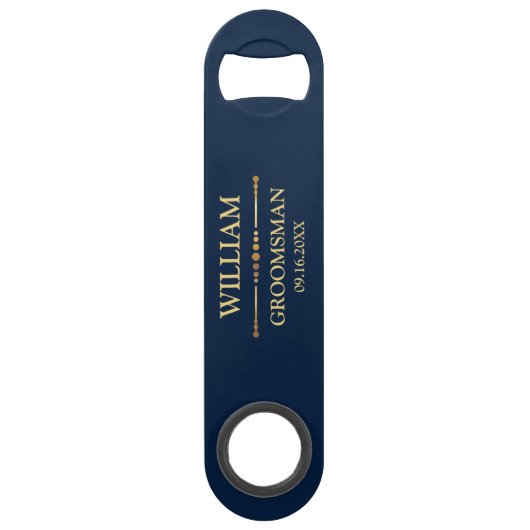 ダークブルーとゴールド スピード栓抜き (正面)