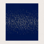 ダークブルーとシルバーの紙吹雪 |座席表 名刺 (内部フラット)