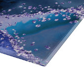 ダークブルーとパープルのグリッター海ゲート カッティングボード (角)