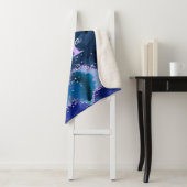 ダークブルーとパープルのグリッター海ゲート シェルパブランケット (インサイチュ)