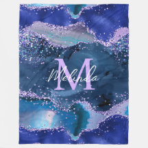 ダークブルーとパープルのグリッター海ゲート