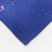 ダークブルーとパープルのグリッター海ゲート フリースブランケット (角)