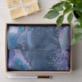 ダークブルーとパープルのグリッター海ゲート 薄葉紙 (ギフト)