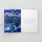 ダークブルーとパープルの海アガートSweet sixteen サンキューカード (内部)