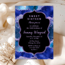 ダークブルーとパープルの海アガートSweet sixteen