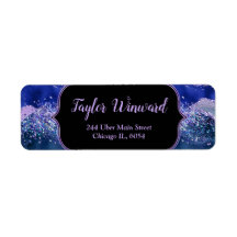 ダークブルーとパープルの海瑪瑙