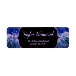 ダークブルーとパープルの海瑪瑙 ラベル