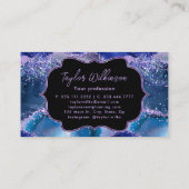 ダークブルーとパープルの海瑪瑙 名刺 (裏面)