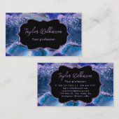 ダークブルーとパープルの海瑪瑙 名刺 (正面/裏面)