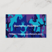 ダークブルーとパープルの迷彩名刺 名刺 (裏面)