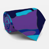 ダークブルーとパープルカモフラージュタイ ネクタイ (ロール)