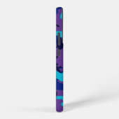ダークブルーとパープルカモフラージュ SAMSUNG GALAXYケース (右側面)