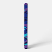 ダークブルーとパープルカモフラージュ SAMSUNG GALAXYケース (左側面)