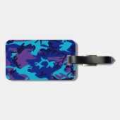 ダークブルーとパープルカモフラージラゲッジタグ ラゲッジタグ (裏面横)