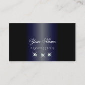 ダークブルーとブラックきらめくダイヤスタイリッシュン 名刺 (正面)