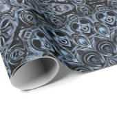 ダークブルーとブラックマンダラパターンデザイン ラッピングペーパー (ロールコーナー)