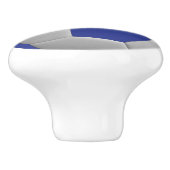 ダークブルーとホワイトサッカーボール セラミックノブ (側面)