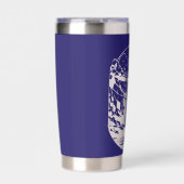 ダークブルーとマイナス宇宙水秋 保温保冷タンブラー (正面)