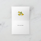 ダークブルーとマリゴールド・イエロー結婚・ローズ サンキューカード (内部)