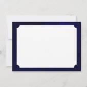 ダークブルーとマリゴールド・イエロー結婚・ローズ サンキューカード (裏面)