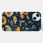 ダークブルーとミツバチと野の花 Case-Mate iPhoneケース (裏面 (横))