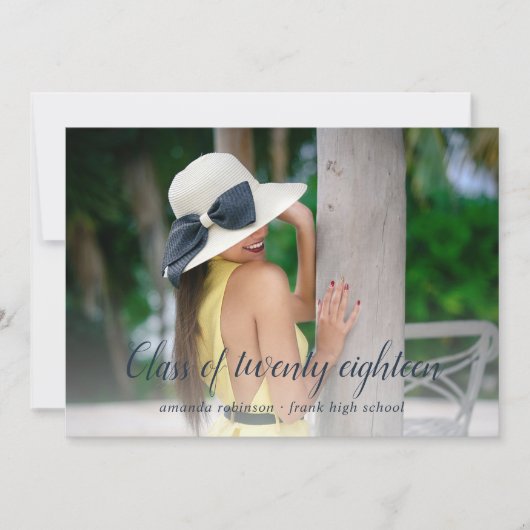 ダークブルーとメイヴのストライプ大学院発表 案内状 (正面)