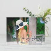 ダークブルーとメイヴのストライプ大学院発表 案内状 (スタンド正面)