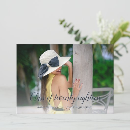 ダークブルーとメイヴのストライプ大学院発表 案内状 (スタンド正面)