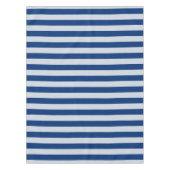 ダークブルーとライトブルーのストライプ テーブルクロス (正面)