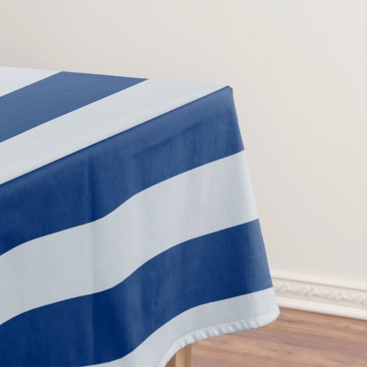 ダークブルーとライトブルーのストライプ テーブルクロス (インサイチュ)