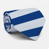 ダークブルーとライトブルーのストライプ ネクタイ (ロール)