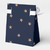 ダークブルーとローズゴールドのピンクのグリッタリースター 星空 フェイバーボックス (裏面サイド)