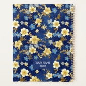 ダークブルーと金ゴールドフローラ千代上プランナー プランナー手帳 (裏面)