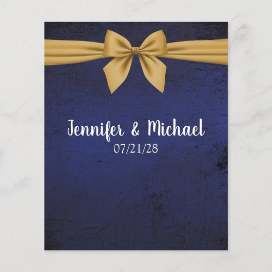 ダークブルーと金ゴールドボウアドバイスカード (裏面)