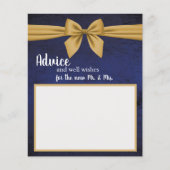 ダークブルーと金ゴールドボウアドバイスカード (正面)