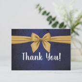 ダークブルーと金ゴールドボウ サンキューカード (スタンド正面)