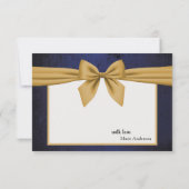 ダークブルーと金ゴールドボウ サンキューカード (裏面)