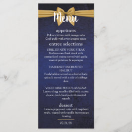 ダークブルーと金ゴールドボウ メニュー