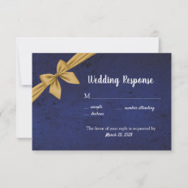 ダークブルーと金ゴールドボウ 出欠カード