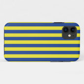ダークブルーと黄色のストライプ Case-Mate iPhoneケース (裏面(横))