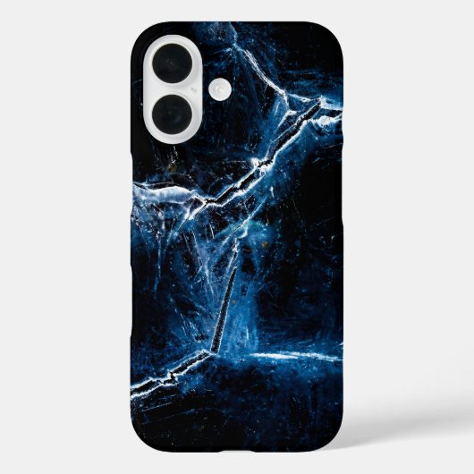 ダークブルーのアイスアートの写真 Case-Mate iPhoneケース (裏面)