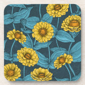 ダークブルーのイエロージニアス コースター (正面)