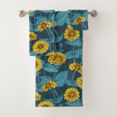 ダークブルーのイエロージニアス バスタオルセット (インサイチュ)