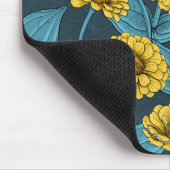 ダークブルーのイエロージニアス マウスパッド (コーナー)