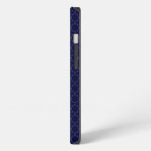 ダークブルーのイスラム幾何学模様 iPhoneケース (左側面)