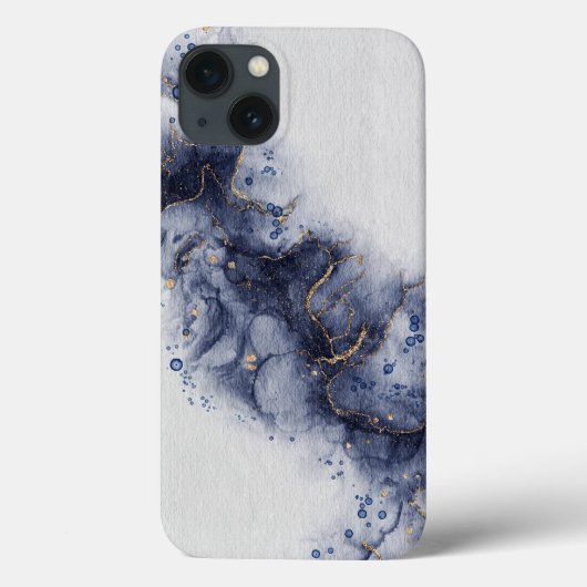 ダークブルーのインク Case-Mate iPhoneケース (裏面)